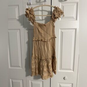 PQ Swim Women’s  Sleeve Tan Summer Dress - XS/s